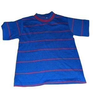 Honors vintage‎ blue and white striped mock turtleneck shirt size 7